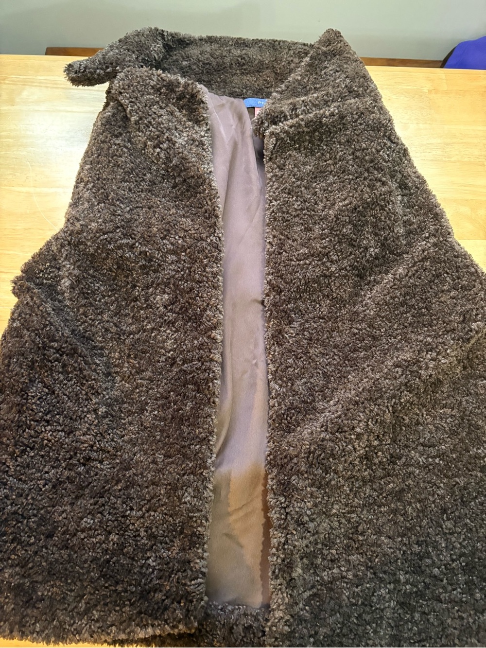 Pilcro Brown Teddy Sherpa Vest